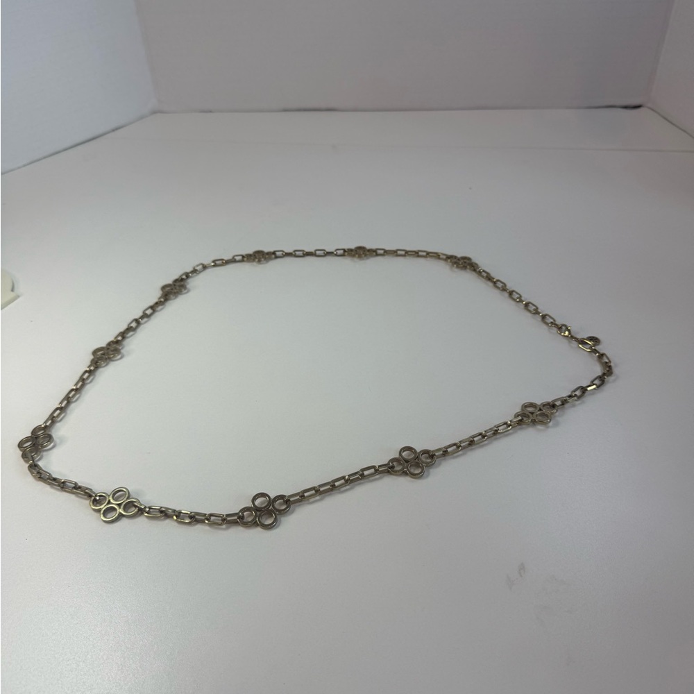 Tory Burch Gold-tone Clover Necklace/Belt
